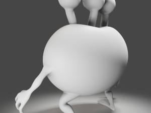 3 eyes monster - 3d print model 3D Принт Модель
