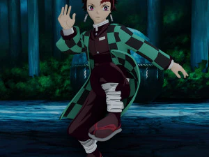 Demon slayer tanjiro rigged low poly pbr low-poly 3D Model