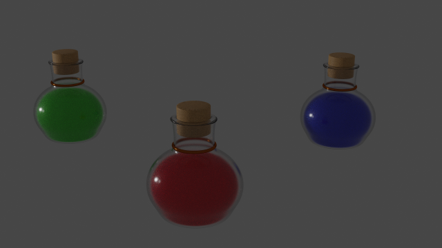 fantasy potions 3D 模型 .c4d .max .obj .3ds .fbx .stl .blend 