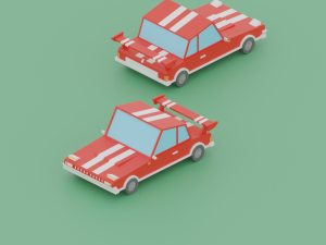 low poly - stylized vehicles 3D Модель