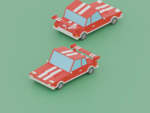 low poly - stylized vehicles 3D Model