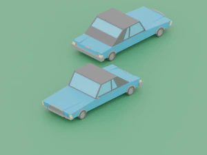 low poly - stylized vehicles 3D Model