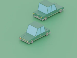 low poly - stylized vehicles 3D Model