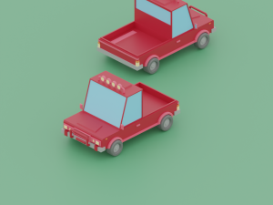 low poly - stylized vehicles 3D Модель