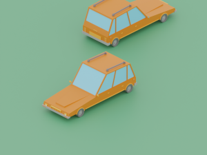 low poly - stylized vehicles 3D Модель