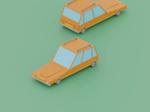 low poly - stylized vehicles 3D Model