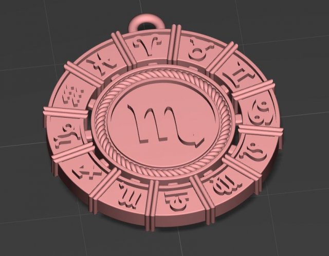 pendant scorpion 3D 프린트 모델 .c4d .max .obj .3ds .fbx .stl .blend 