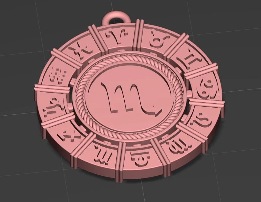 pendant scorpion 3D Print Model .c4d .max .obj .3ds .fbx .stl .blend