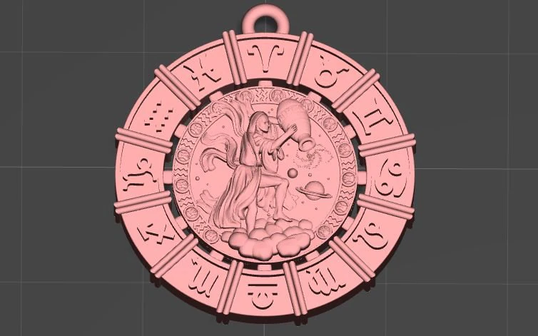 aquarius 3D Print Model .c4d .max .obj .3ds .fbx .stl .blend 