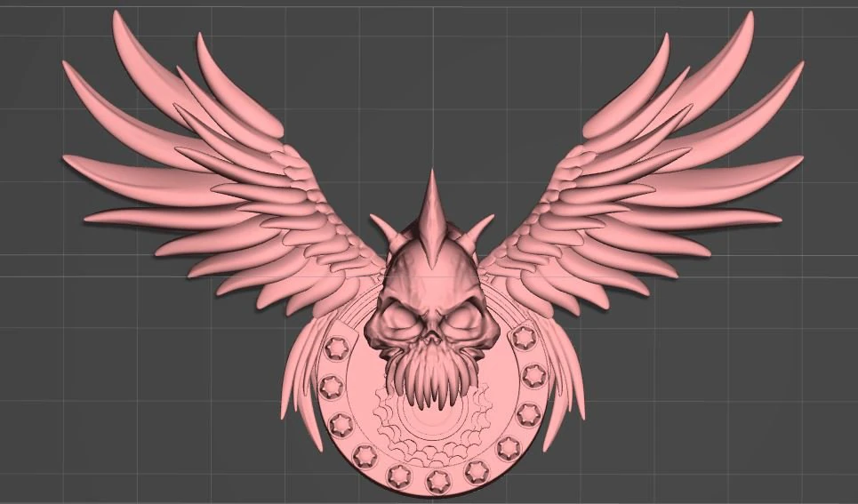 biker emblem 3D Print Model .c4d .max .obj .3ds .fbx .stl .blend 