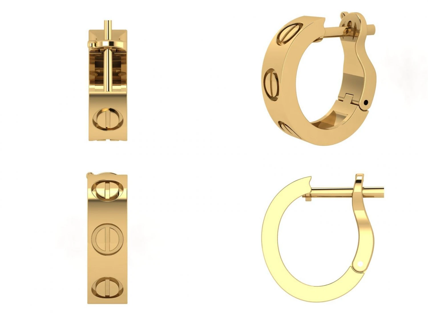 earrings 3D Print Model .c4d .max .obj .3ds .fbx .stl .blend 