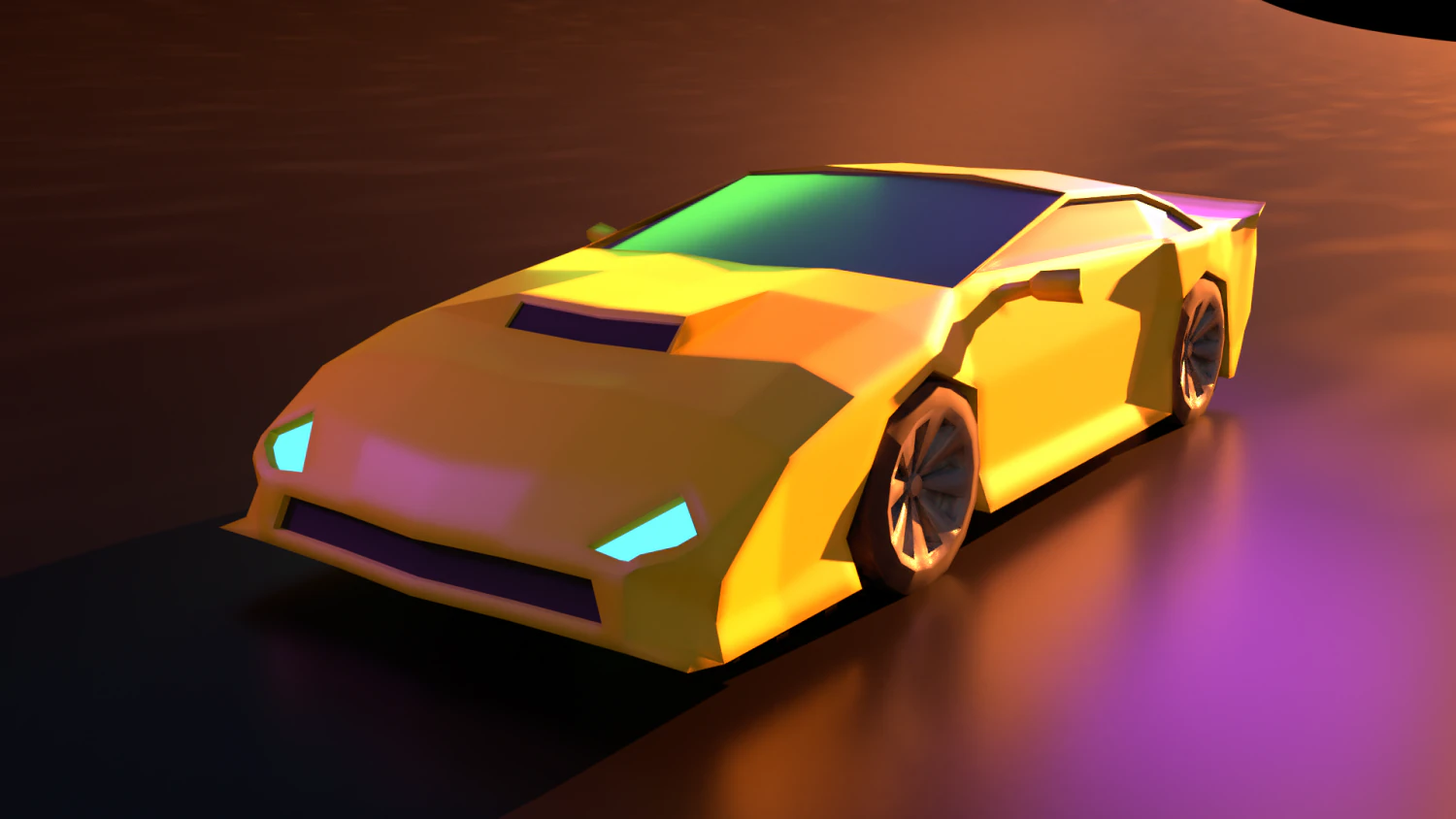 car low poly 3D Model .c4d .max .obj .3ds .fbx .stl .blend 