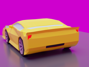 car low poly 3D मॉडल