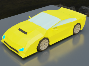 car low poly 3D मॉडल