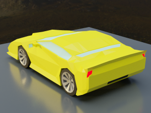 car low poly 3D मॉडल