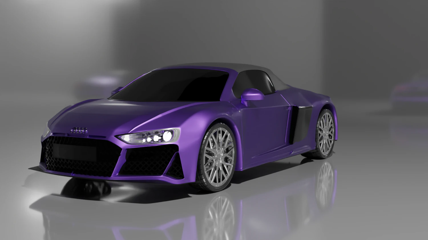 audi r8 v10 spyder quattro 2019 3D Model .c4d .max .obj .3ds .fbx .stl .blend 
