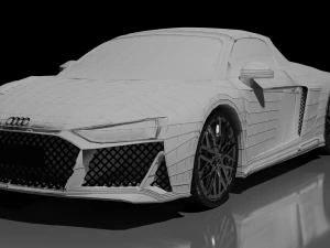 audi r8 v10 spyder quattro 2019 3D Model