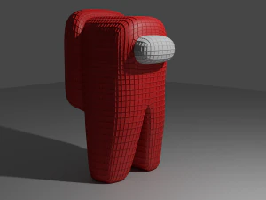 among us crewmate low-poly 3D Model