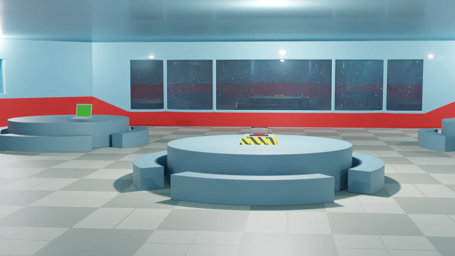 among us cafeteria scenario low-poly 3D Model .c4d .max .obj .3ds .fbx .stl .blend 