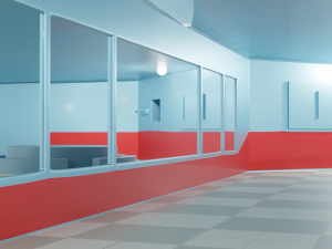 among us cafeteria scenario low-poly Modello 3D