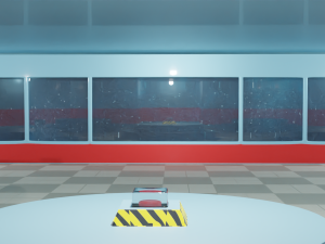 among us cafeteria scenario low-poly Modello 3D
