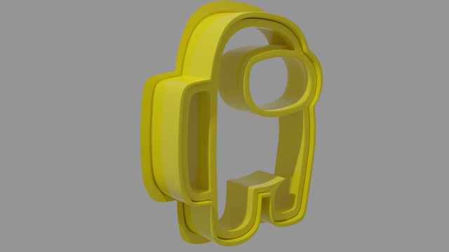 among us crewmate coockie cutter 3d print model Modelo de Impressão 3D .c4d .max .obj .3ds .fbx .stl .blend 