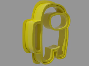 among us crewmate coockie cutter 3d print model 3D Print Model