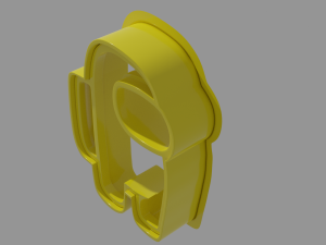 among us crewmate coockie cutter 3d print model Modelo de Impressão 3D