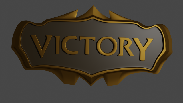 league of legends victory sign - print ready 3d print model 3D प्रिंट मॉडल .c4d .max .obj .3ds .fbx .stl .blend 