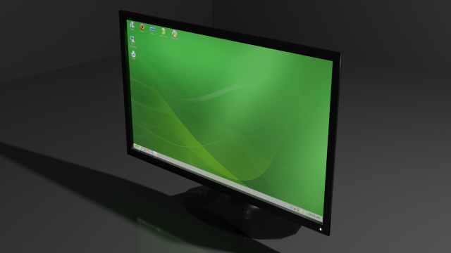 generic monitor - low-poly 3D Model .c4d .max .obj .3ds .fbx .stl .blend 