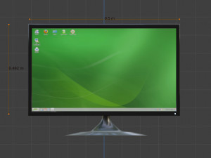 generic monitor - low-poly 3D Model
