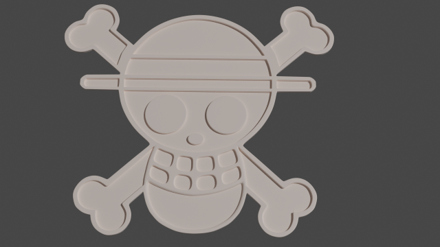 one piece print ready logo 3d print model 3D Baskı Modeli .c4d .max .obj .3ds .fbx .stl .blend 