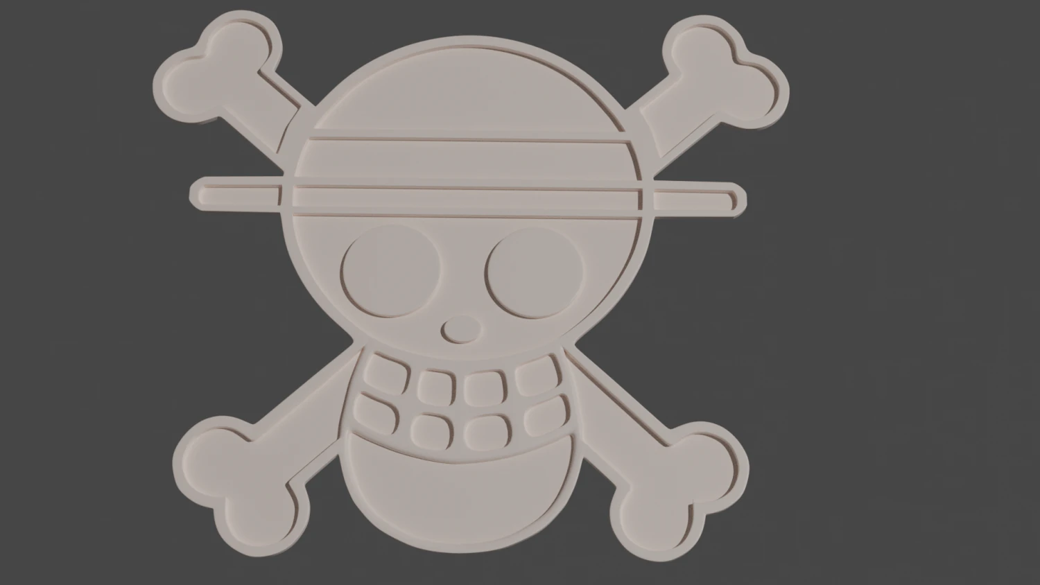 one piece print ready logo 3d print model 3D Print Model .c4d .max .obj .3ds .fbx .stl .blend 