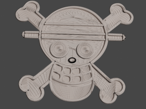 one piece print ready logo 3d print model 3D Baskı Modeli