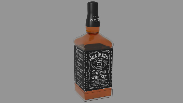 whiskey - jack daniels 3D Модель .c4d .max .obj .3ds .fbx .stl .blend 