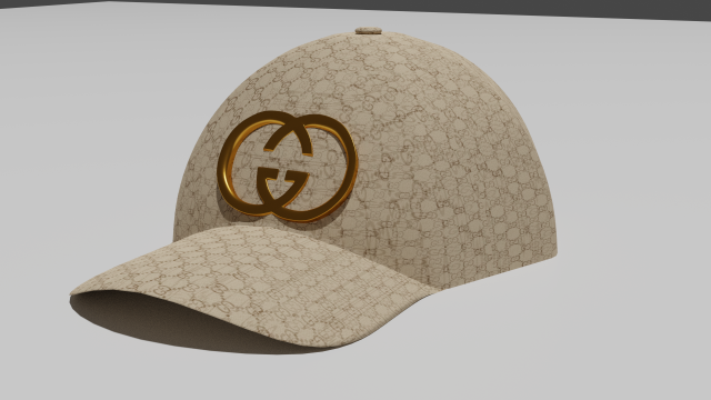 gucci cap 3D मॉडल .c4d .max .obj .3ds .fbx .stl .blend 