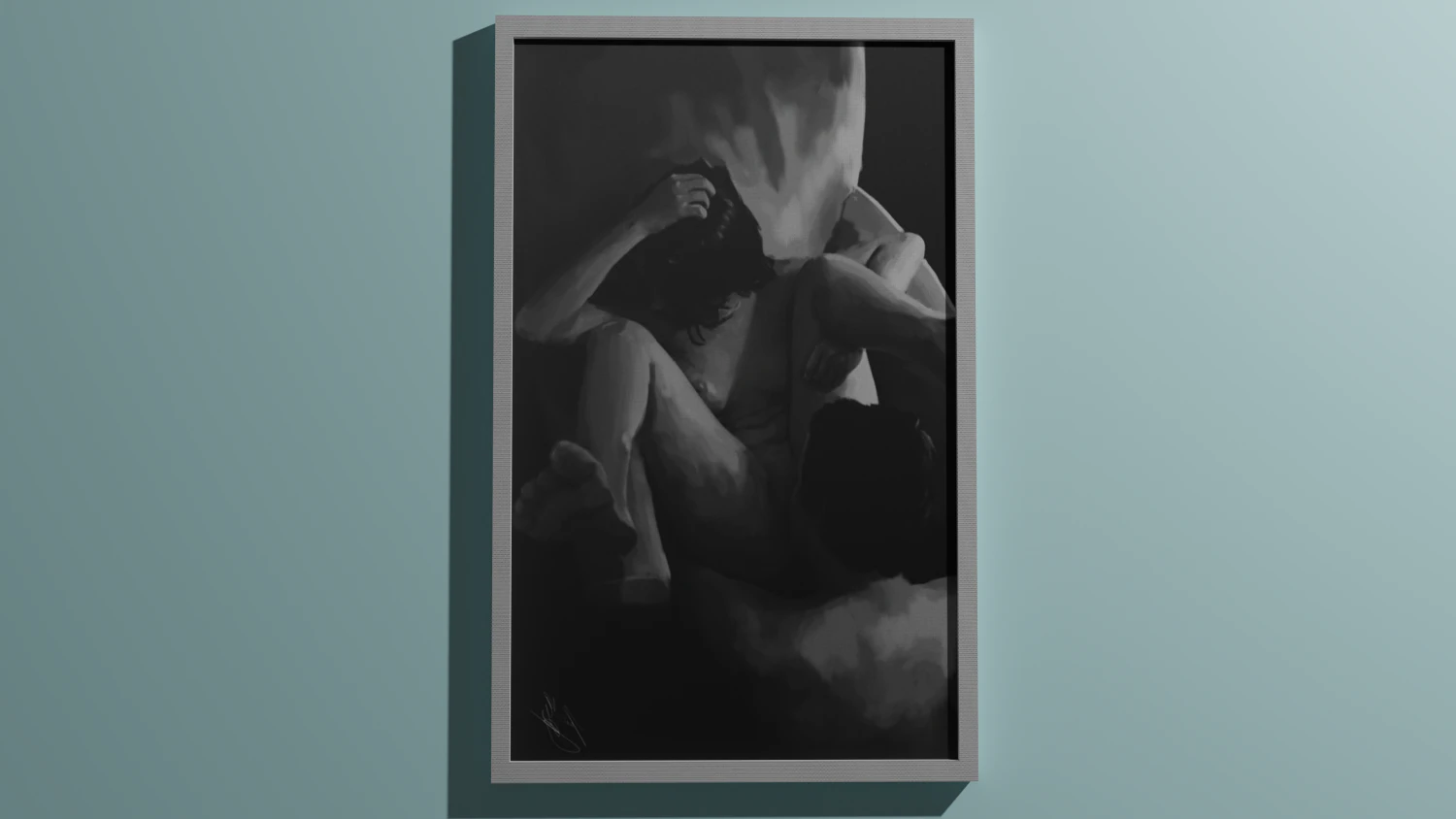 Erotic Painting - original kiss of eros 3D Model .c4d .max .obj .3ds .fbx .stl .blend 