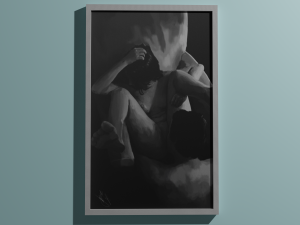 Erotic Painting - original kiss of eros 3D Model