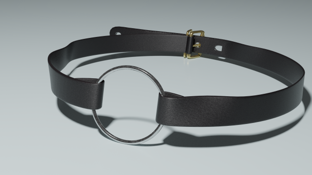 leather choker 3D Модель .c4d .max .obj .3ds .fbx .stl .blend 