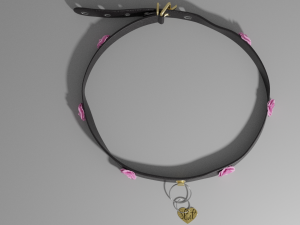 slut choker necklace 3Dモデル