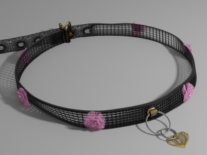 slut choker necklace 3Dモデル