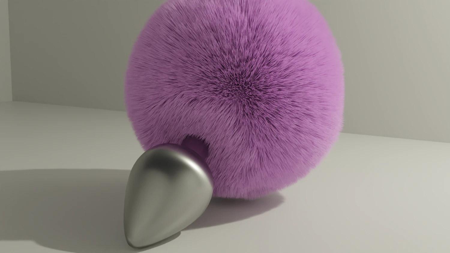 Furry Bunnytail Plug Sextoy 3D Model .c4d .max .obj .3ds .fbx .stl .blend