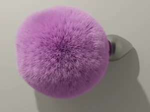 Furry Bunnytail Plug Sextoy 3D Model
