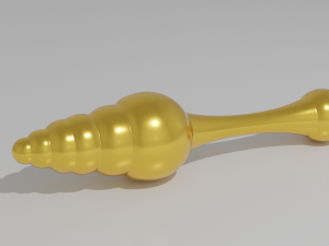 Golden Sextoy Plug 3Dプリントモデル