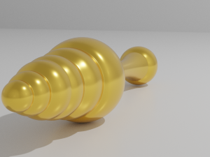 Golden Sextoy Plug Model do druku 3D