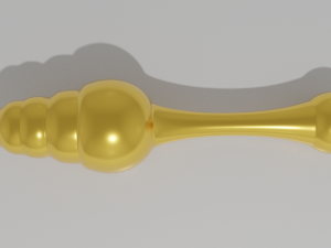 Golden Sextoy Plug Model do druku 3D