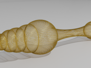 Golden Sextoy Plug Model do druku 3D
