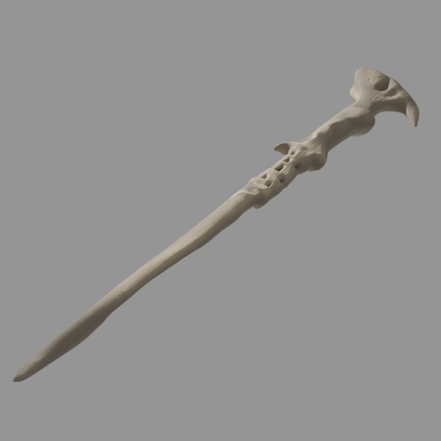 Voldemort Wand Modello 3D .c4d .max .obj .3ds .fbx .stl .blend 
