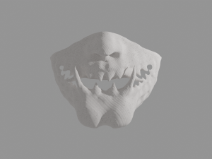 Japanese Oni Half Mask Modelo 3D