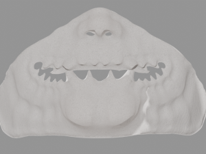Japanese Oni Half Mask Modelo 3D